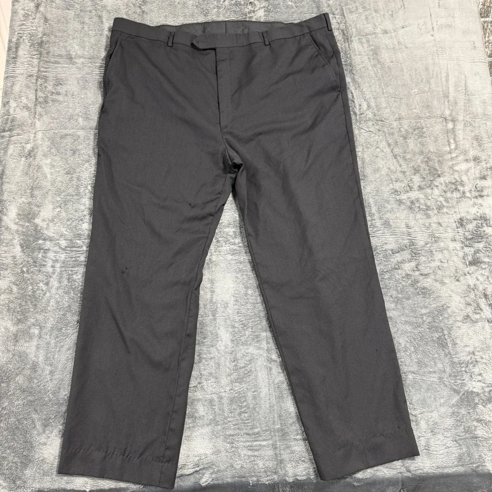 Stafford‎ Suit Pants Mens 44x32 Black 100% Wool Classic Fit Tailored Culture